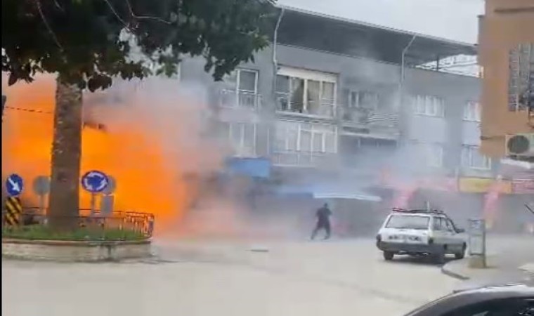 Tüpler bomba gibi patladı, ortalık savaş alanına döndü