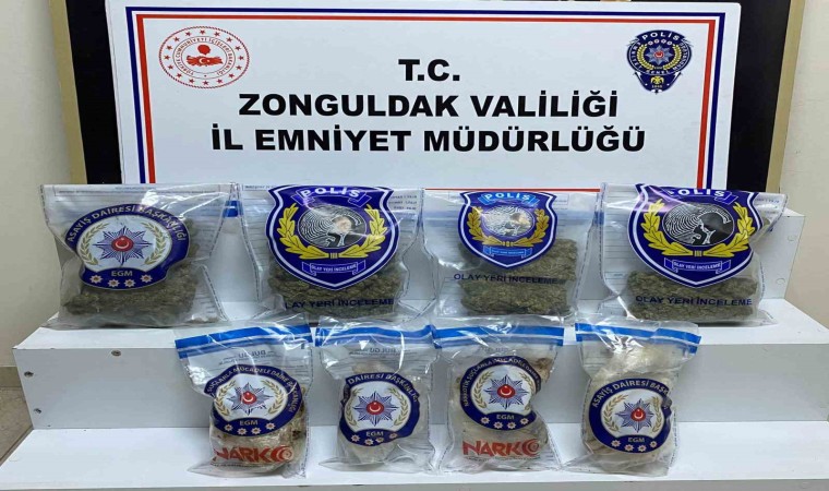 Zonguldakta ölümcül etkiye sahip 2 kilo 210 gram uyuşturucu yakalandı