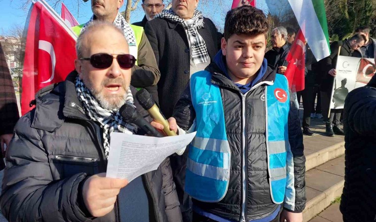 Zonguldakta teröre tepki, Gazzeye destek yürüyüşü düzenlendi