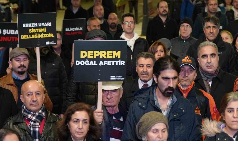 6 Şubat depremlerinde hayatını kaybedenler Avcılarda anıldı