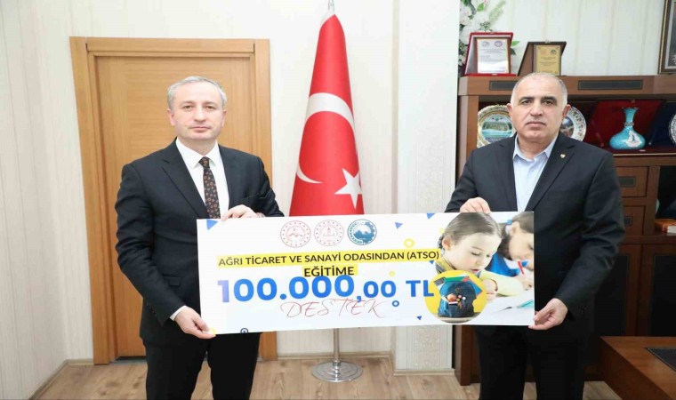 Ağrıda ATSOdan eğitime 100 bin liralık destek