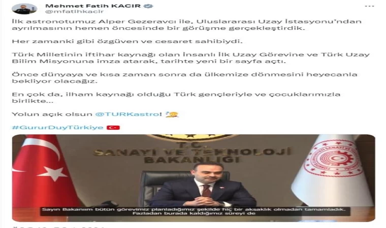 Alper Gezeravcı’nın dünyaya yolculuğu başladı (2)