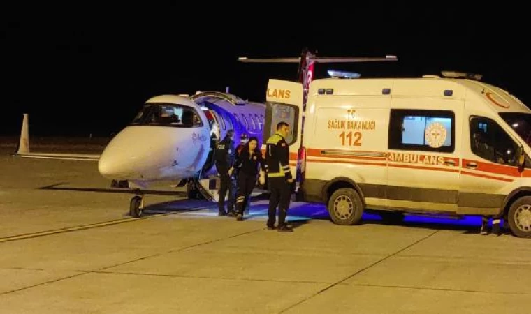 Ambulans uçak, solunum yetmezliği bulunan Yılmaz bebek için uçtu