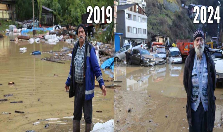 Artvin Borçkada 4 yıl sonra yine aynı sel manzarası yaşandı