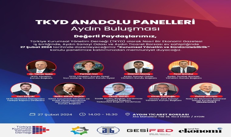 Aydında iş dünyası kurumsal yönetimi TKYDden dinleyecek