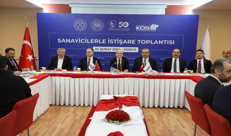 Bakan Şimşek, Konya OSBde sanayicilerle buluştu