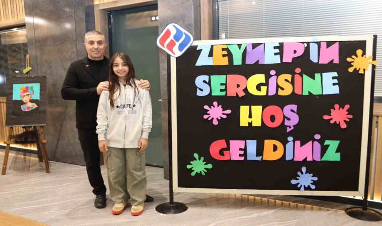 Başkan Ünalın kızı ilk kişisel resim sergisini açtı