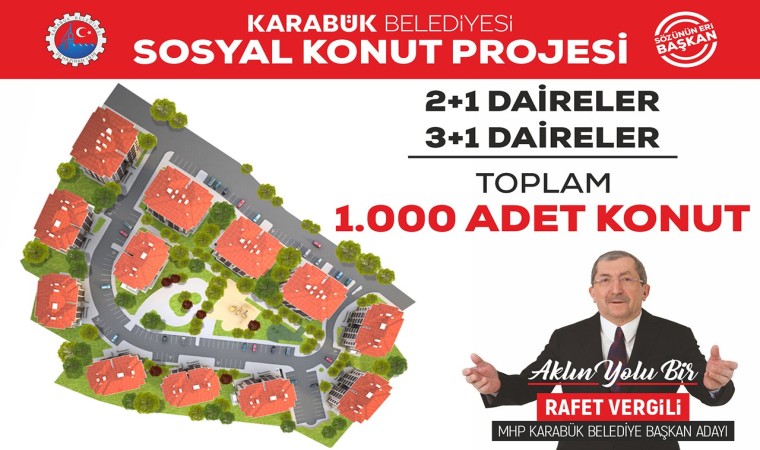 Başkan Vergiliden bin konutluk proje