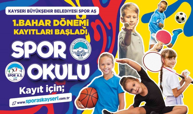 Büyükşehir Spor AŞ 1inci bahar dönemi spor okulları kayıtları başladı