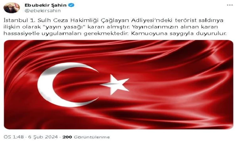 Çağlayan Adliyesi’ndeki saldırıya ilişkin yayın yasağı getirildi