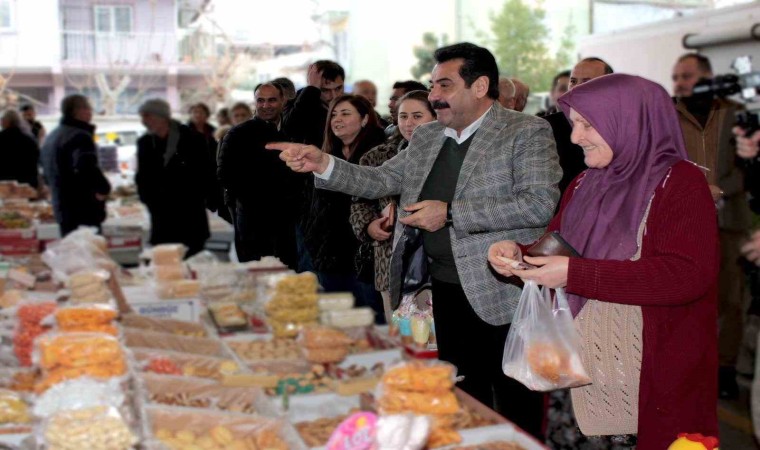 CHP Pamukkale Belediye Başkan Adayı Ertemur, esnaflar ve vatandaşlarla görüştü