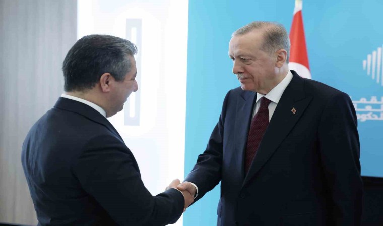 Cumhurbaşkanı Erdoğan, IKBY Başbakanı Mesrur Barzaniyi kabul etti