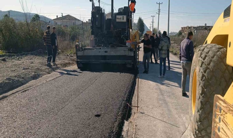 Dalamanda sıcak asfalt çalışması tamamlandı