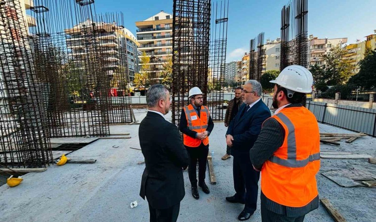 DİB Başkan Yardımcısı İşliyen, Aydında yapımı süren inşaatta incelemelerde bulundu