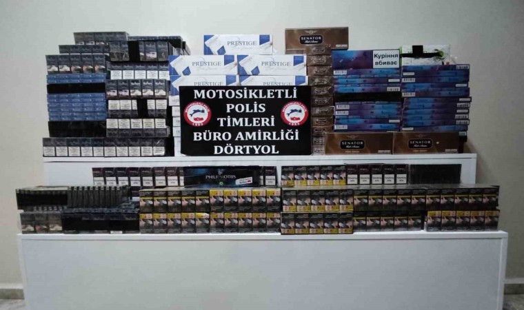 Dörtyolda 2 bin 573 paket kaçak sigara ele geçirildi