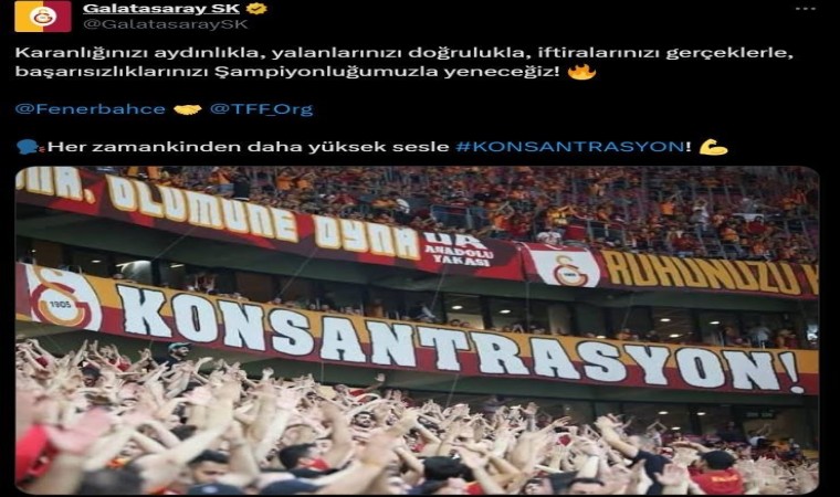 Galatasaray: Başarısızlıklarınızı şampiyonluğumuzla yeneceğiz