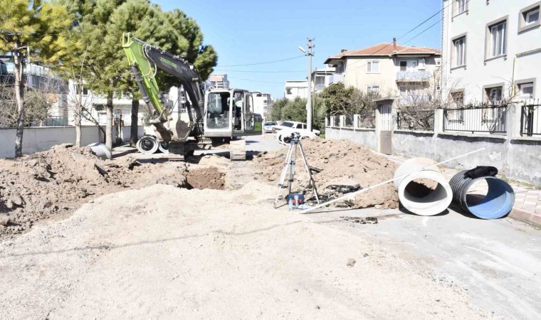 Genel Müdür Aslaydan yağmur suyu hattı çalışmalarında inceleme