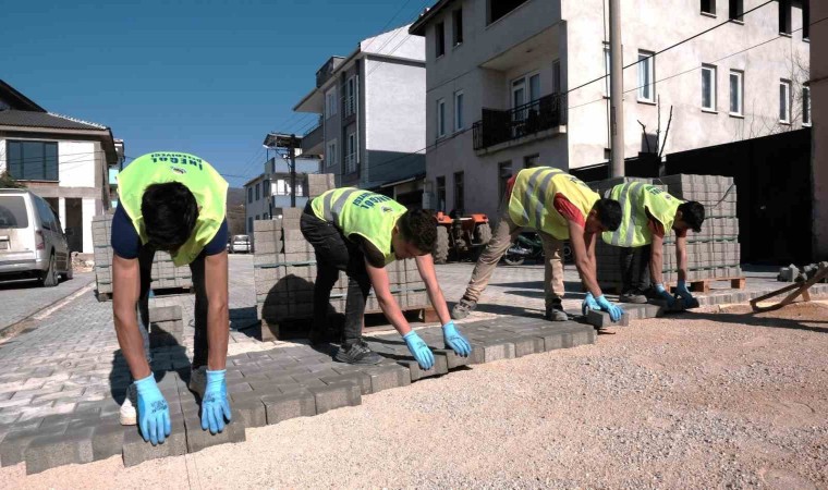 İnegöl Kurşunluda cadde ve sokaklar yenileniyor