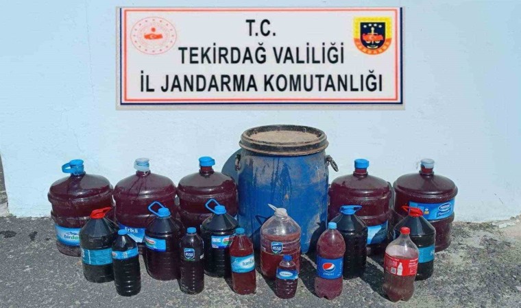 Malkarada 200 litre kaçak içki ele geçirildi