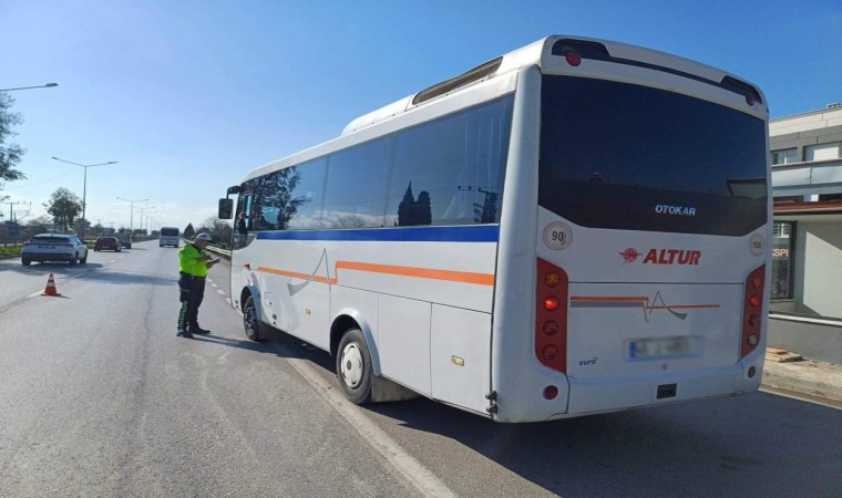 Manisada işçi servisleri denetlendi