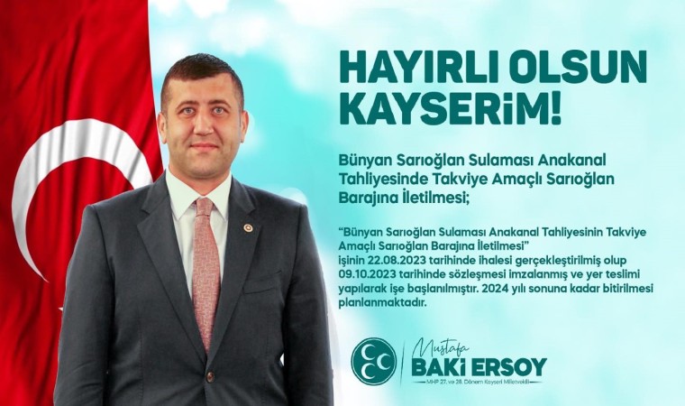 MHPli Ersoydan Kayseri tarımına müjdeler