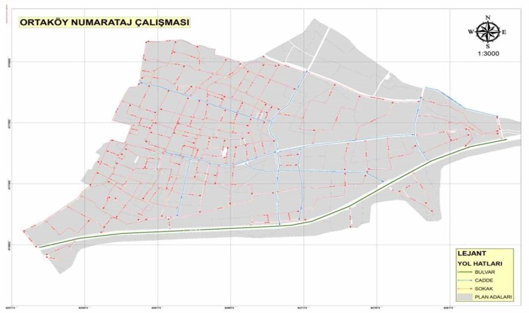 Ortaköyde ‘Küme Evlerine numarataj çalışması