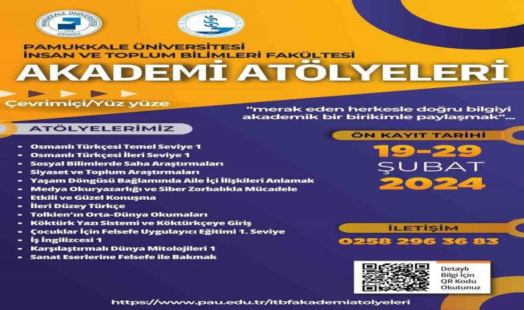 PAÜde Akademi Atölyeleri başlıyor