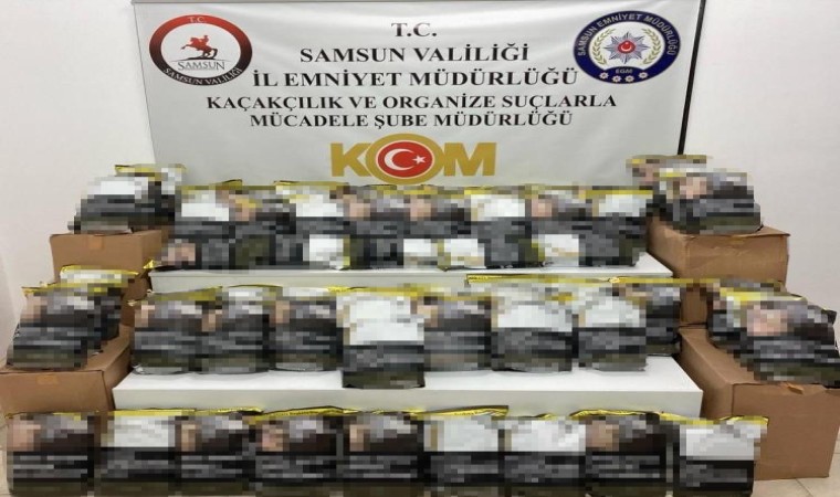 Samsunda kaçak tütün mamulleri ele geçirildi