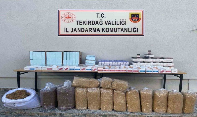 Tekirdağda tütün ve makaron operasyonu