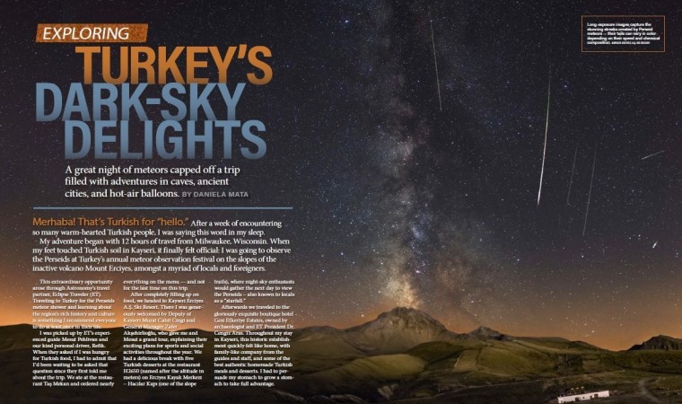 Türkiyenin incisi Erciyes, Astronomiy Magazinede boy gösterdi