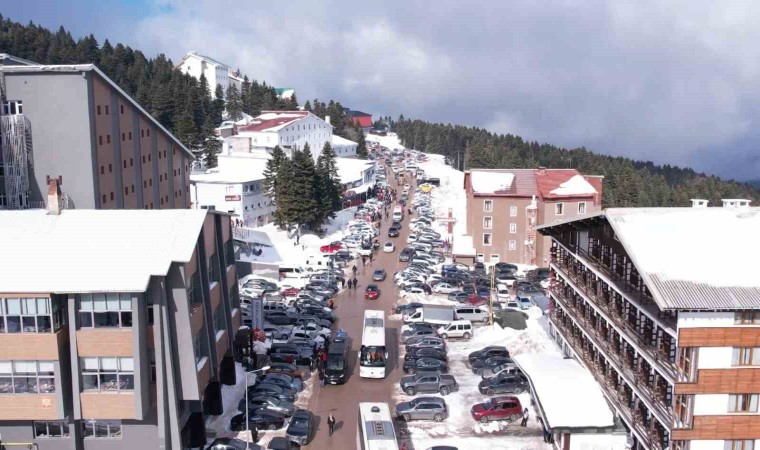 Uludağda sömestr sonu izdihamı