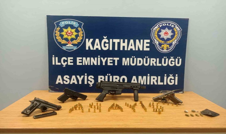 Yağma suçundan aranan firari Uzi ile yakalandı