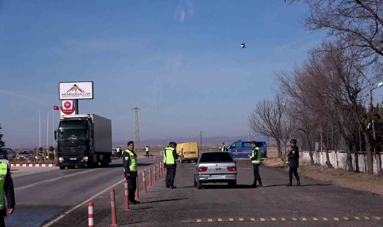 Yozgatta “cayrokopter” ile trafik denetimi yapıldı