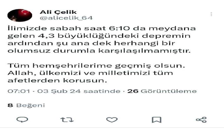 Yüksekova’da 4.3 büyüklüğünde deprem (2)