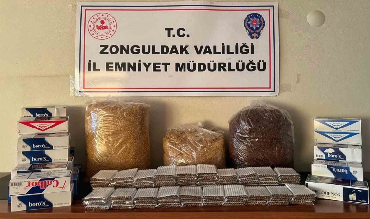 Zonguldakta 7 bin 860 adet doldurulmuş makaron ele geçirildi