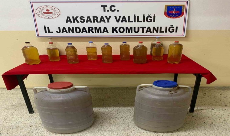 Aksarayda sahte içki üretim ve ticaretine jandarma darbesi