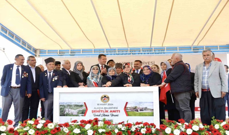 Alanyada Şehitlik Alanı ve Anıt Projesinin temeli törenle atıldı