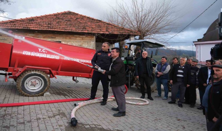 Aydın Büyükşehir Belediyesinin yangın söndürme tankeri dağıtımı sürüyor