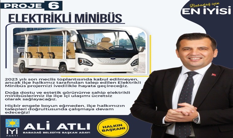 Babadağda elektrikli minibüs ile ücretsiz ulaşım başlayacak