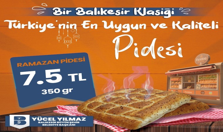 Balıkesirde Fırıntaşın ramazan pidesi 7,5 lira