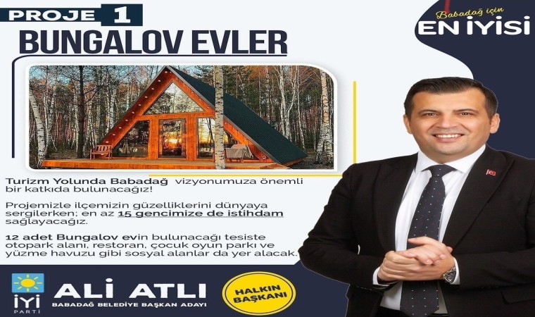 Başkan Atlıdan Babadağda ses getirecek Bungalov Evler projesi