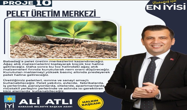 Başkan Atlıdan ‘Pelet Üretim Merkezi projesi