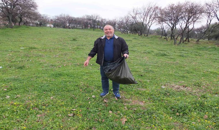 Burhaniyede çevreci vatandaş takdir topladı