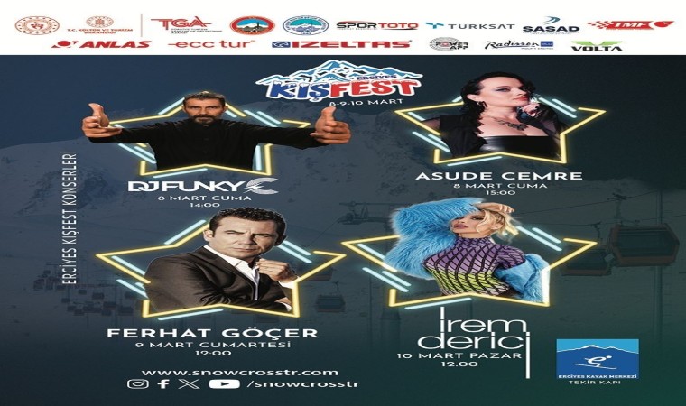 Büyükşehirden Erciyeste Kışfest ile ücretsiz konserler