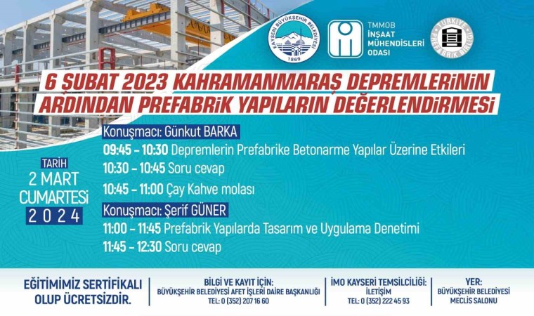 Büyükşehirden ‘Prefabrik Yapıların Değerlendirmesi semineri