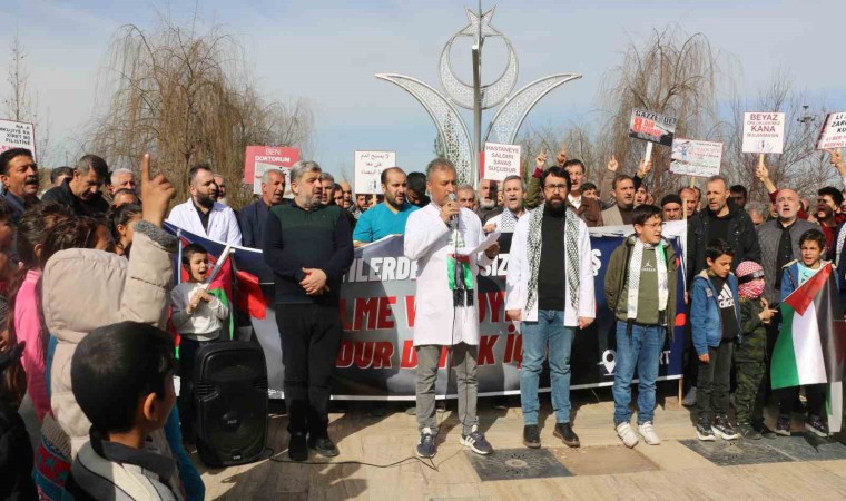 Doktorlar, Kurtalanda Gazze için yürüyüş gerçekleştirdi