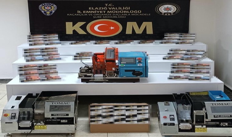 Elazığda 61 bin 800 dolu, 32 bin boş makaron ele geçirildi