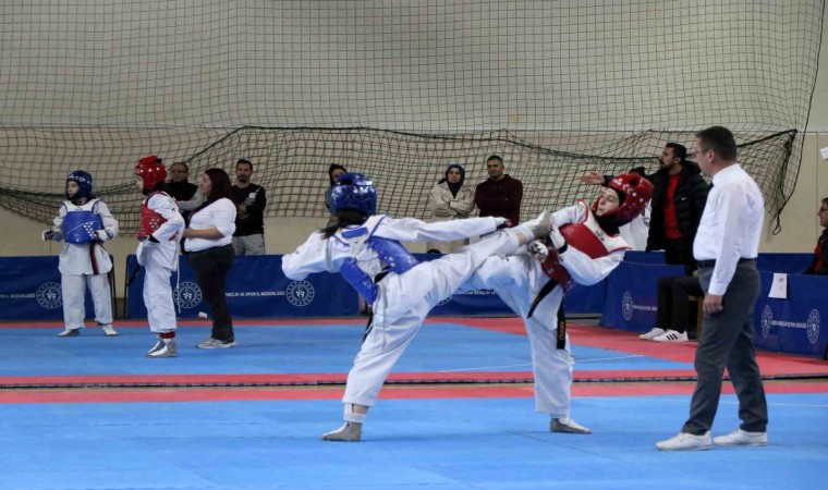 Erzincanda Tekvando Okul Sporları Gençler Grup Müsabakaları başladı