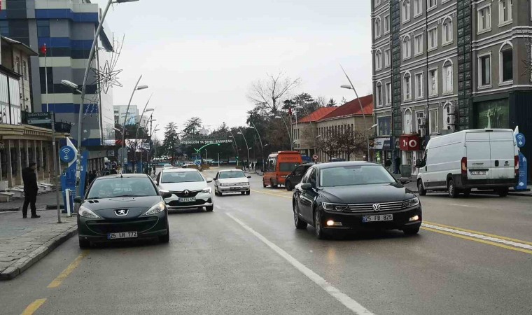 Erzurumda araç sayısı 134 bine yaklaştı