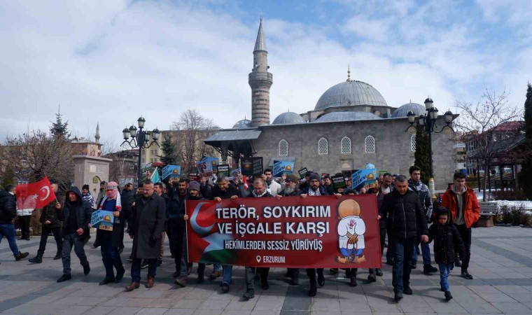 Erzurumdan Filistine destek yürüyüşü